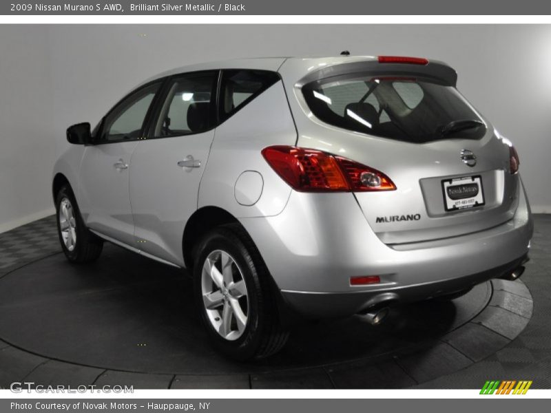 Brilliant Silver Metallic / Black 2009 Nissan Murano S AWD