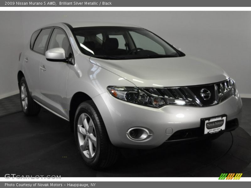 Brilliant Silver Metallic / Black 2009 Nissan Murano S AWD