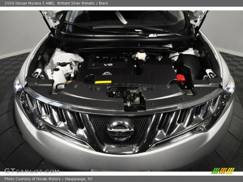 Brilliant Silver Metallic / Black 2009 Nissan Murano S AWD