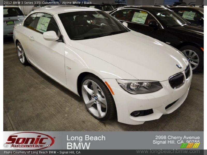 Alpine White / Black 2012 BMW 3 Series 335i Convertible