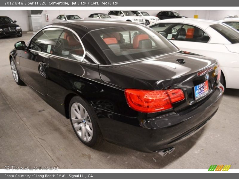 Jet Black / Coral Red/Black 2012 BMW 3 Series 328i Convertible