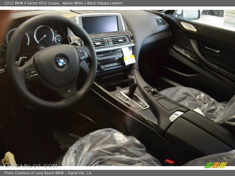 Alpine White / Black Nappa Leather 2012 BMW 6 Series 650i Coupe