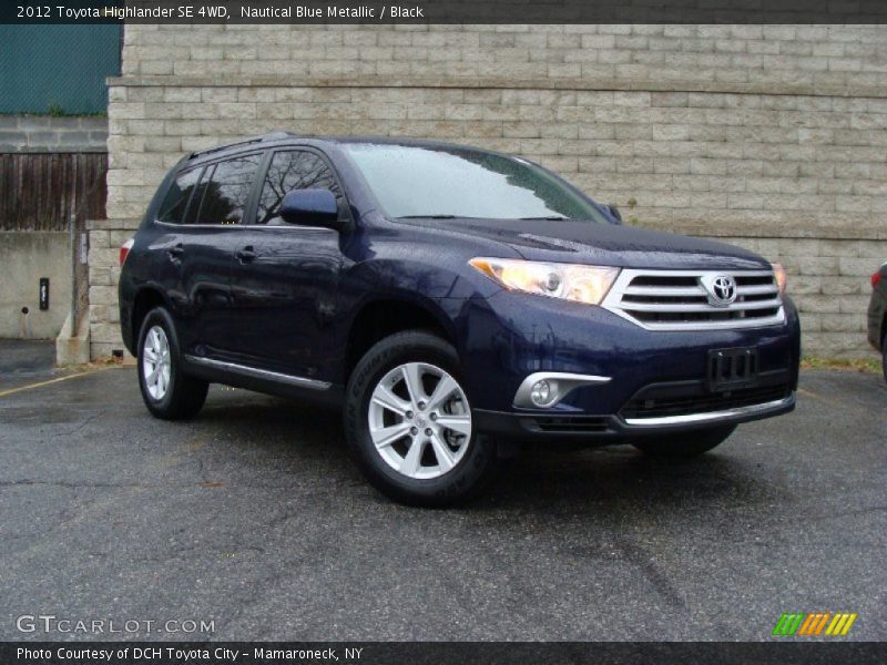 Nautical Blue Metallic / Black 2012 Toyota Highlander SE 4WD