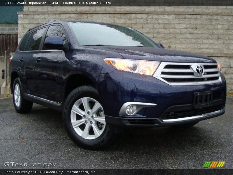 Nautical Blue Metallic / Black 2012 Toyota Highlander SE 4WD