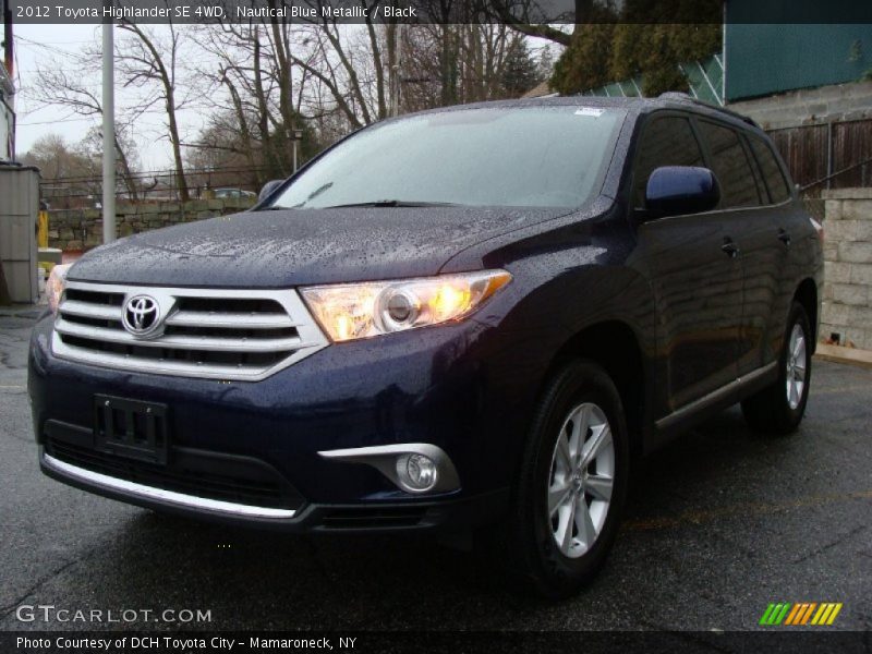 Nautical Blue Metallic / Black 2012 Toyota Highlander SE 4WD