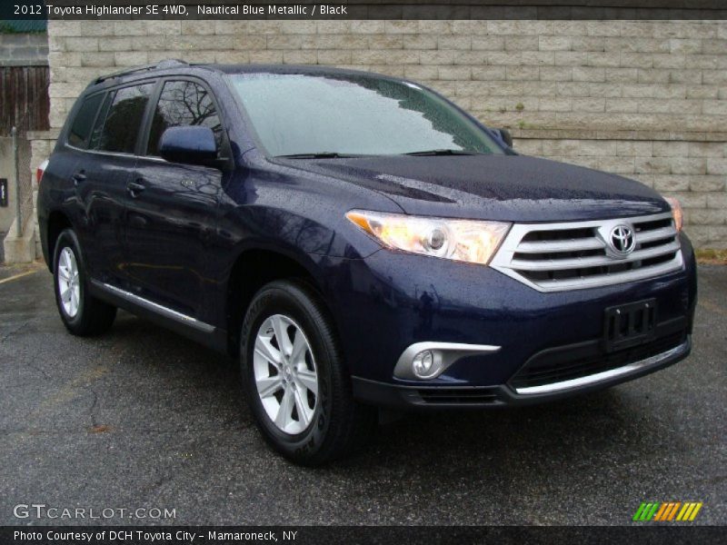 Nautical Blue Metallic / Black 2012 Toyota Highlander SE 4WD