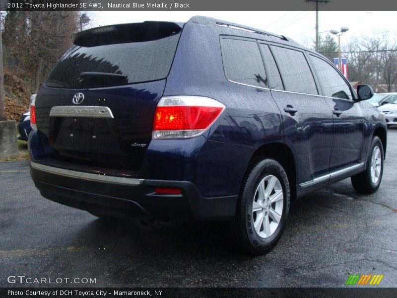 Nautical Blue Metallic / Black 2012 Toyota Highlander SE 4WD