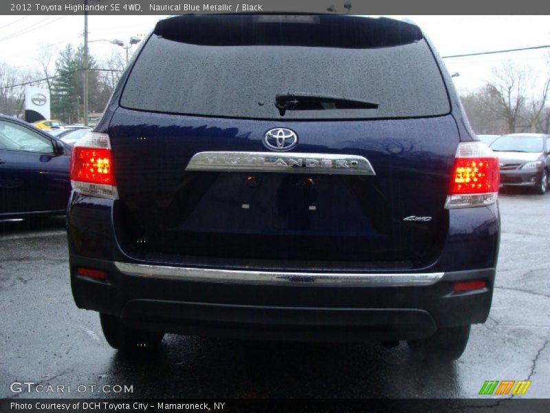 Nautical Blue Metallic / Black 2012 Toyota Highlander SE 4WD