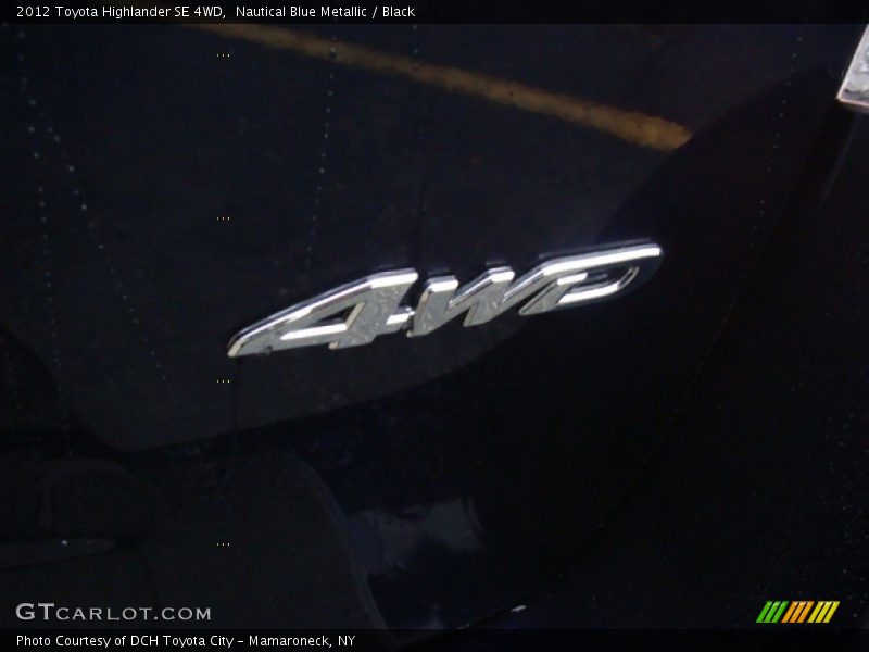 Nautical Blue Metallic / Black 2012 Toyota Highlander SE 4WD