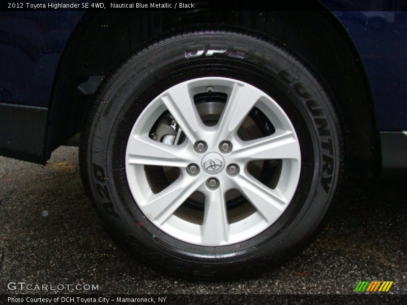 Nautical Blue Metallic / Black 2012 Toyota Highlander SE 4WD