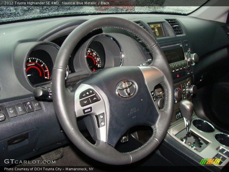 Nautical Blue Metallic / Black 2012 Toyota Highlander SE 4WD