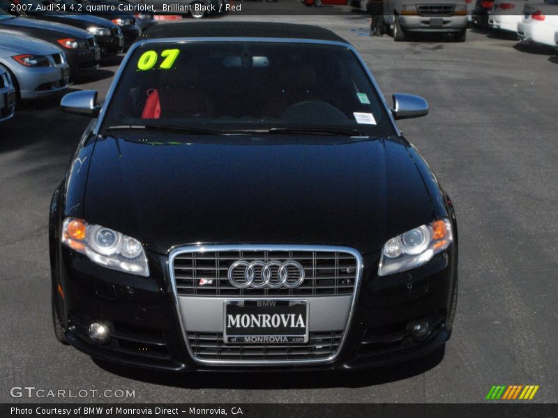 Brilliant Black / Red 2007 Audi S4 4.2 quattro Cabriolet
