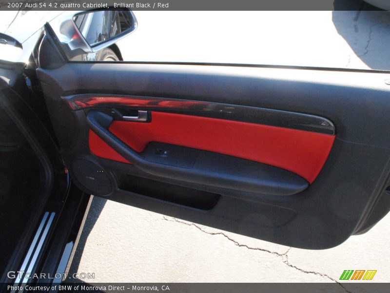 Brilliant Black / Red 2007 Audi S4 4.2 quattro Cabriolet