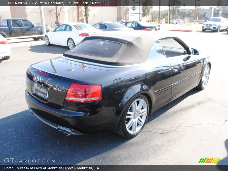 Brilliant Black / Red 2007 Audi S4 4.2 quattro Cabriolet