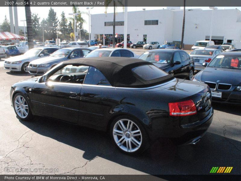Brilliant Black / Red 2007 Audi S4 4.2 quattro Cabriolet