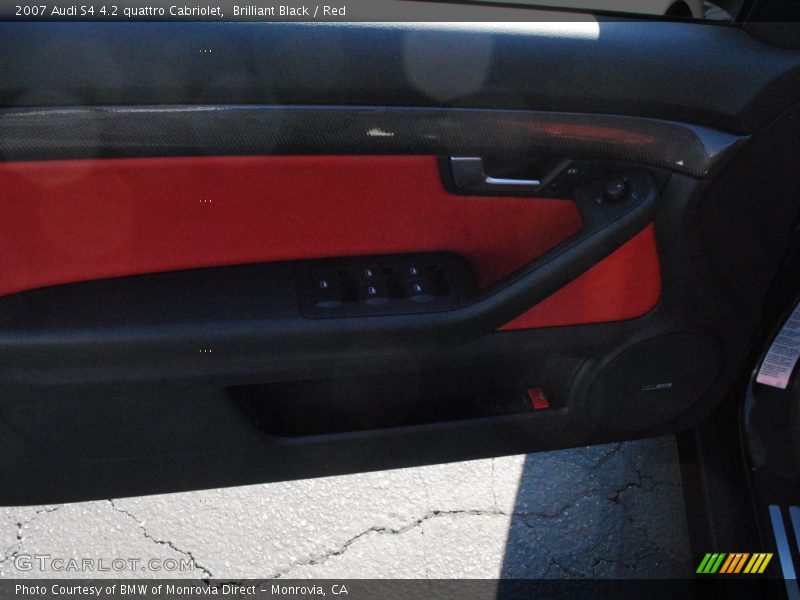 Brilliant Black / Red 2007 Audi S4 4.2 quattro Cabriolet