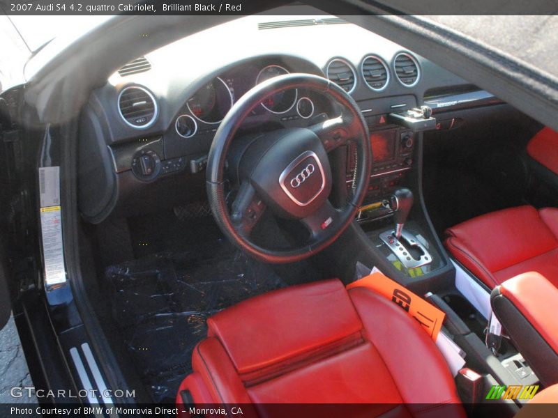 Brilliant Black / Red 2007 Audi S4 4.2 quattro Cabriolet