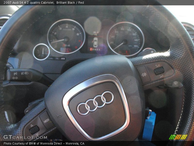 Brilliant Black / Red 2007 Audi S4 4.2 quattro Cabriolet
