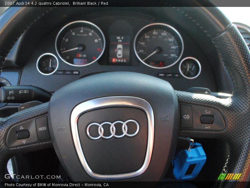 Brilliant Black / Red 2007 Audi S4 4.2 quattro Cabriolet