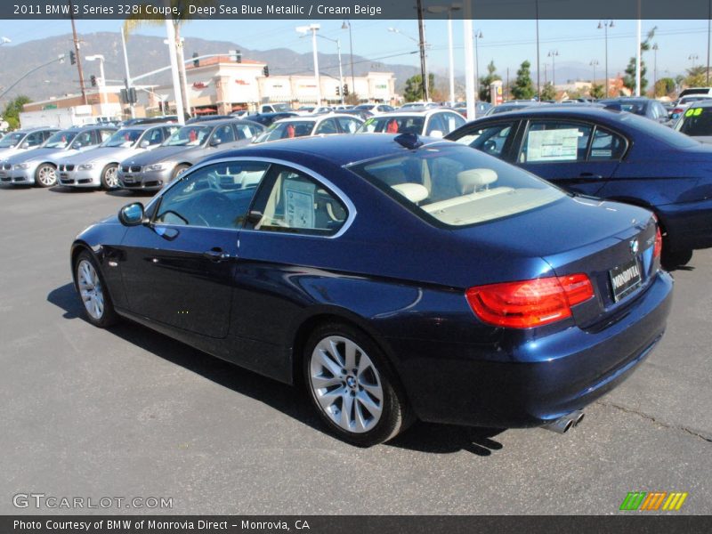 Deep Sea Blue Metallic / Cream Beige 2011 BMW 3 Series 328i Coupe