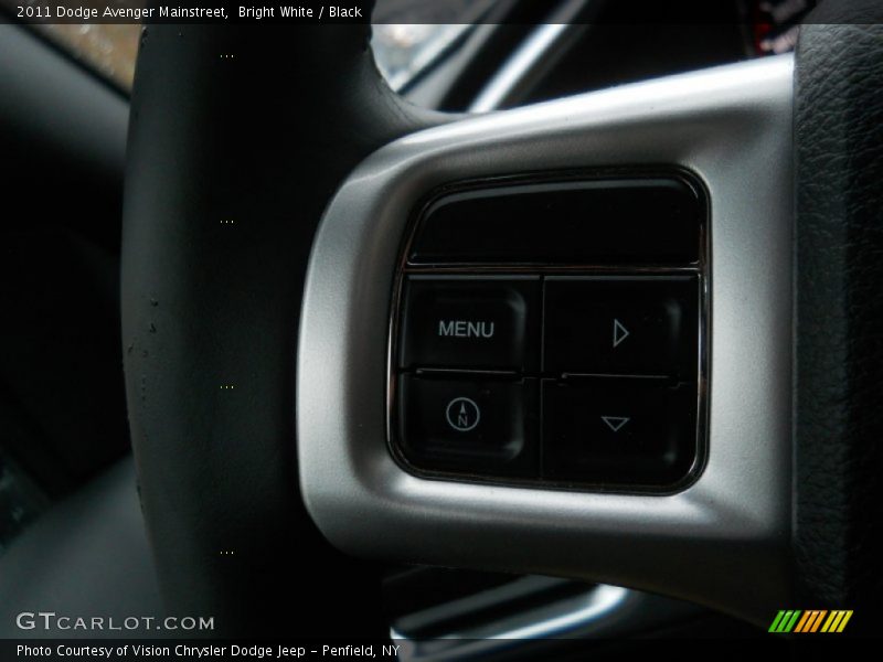 Bright White / Black 2011 Dodge Avenger Mainstreet