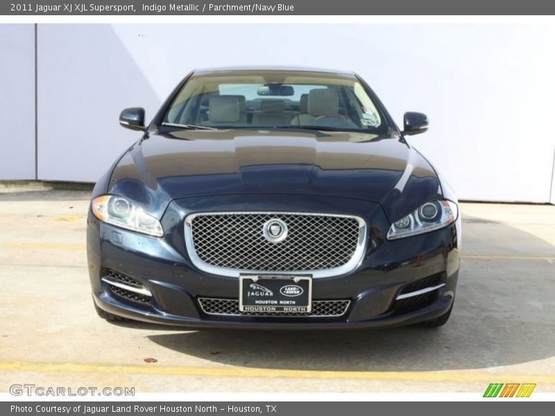 Indigo Metallic / Parchment/Navy Blue 2011 Jaguar XJ XJL Supersport