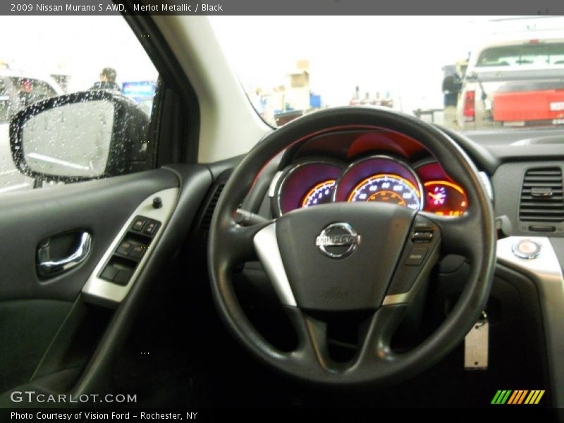Merlot Metallic / Black 2009 Nissan Murano S AWD