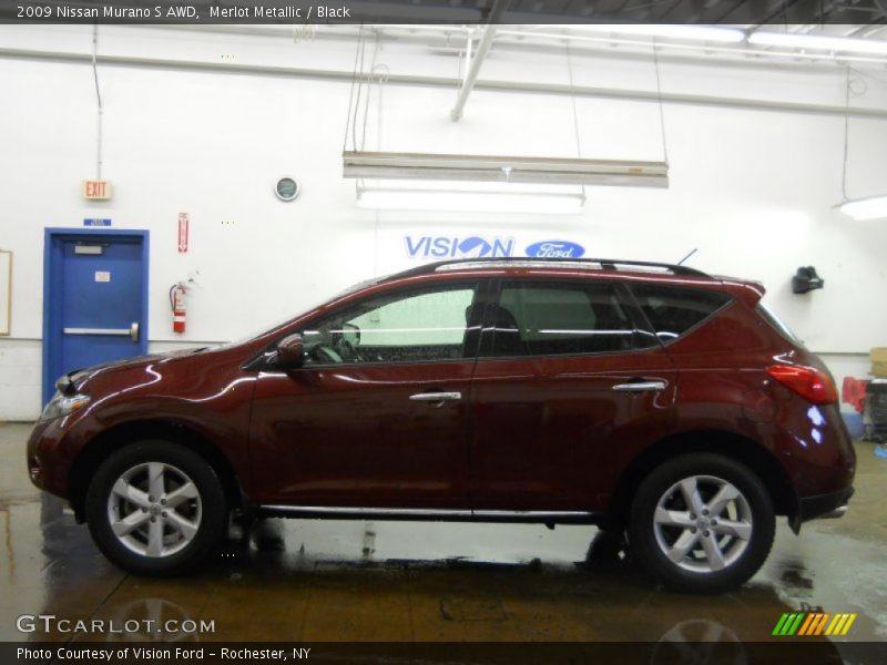 Merlot Metallic / Black 2009 Nissan Murano S AWD