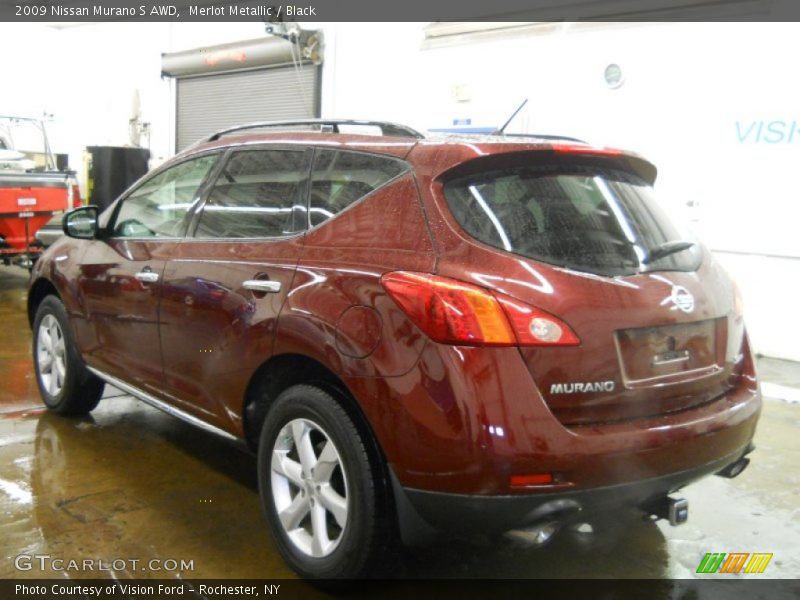 Merlot Metallic / Black 2009 Nissan Murano S AWD