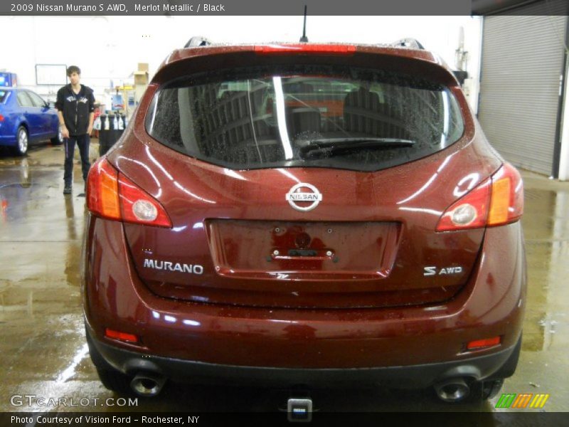 Merlot Metallic / Black 2009 Nissan Murano S AWD