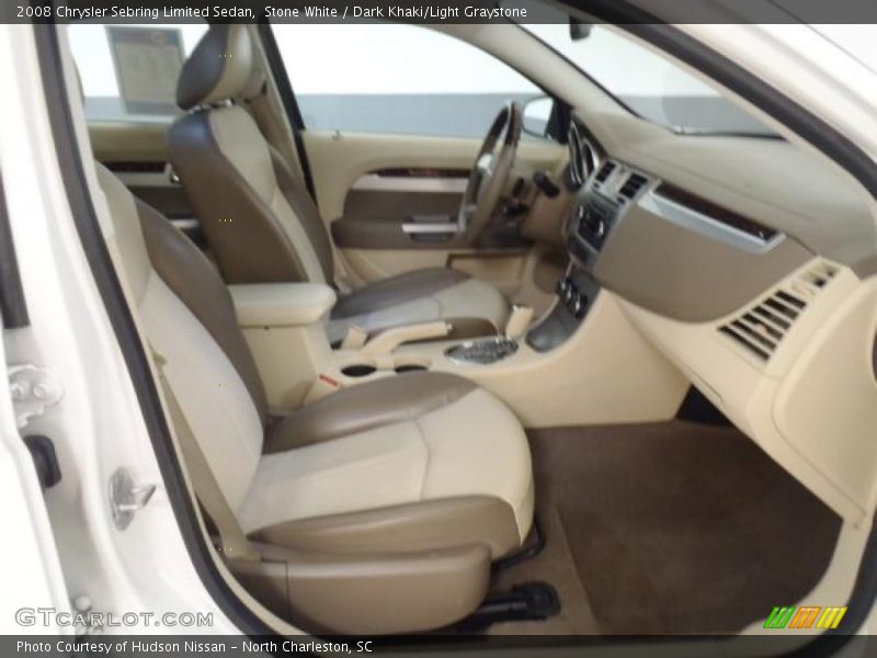 Stone White / Dark Khaki/Light Graystone 2008 Chrysler Sebring Limited Sedan