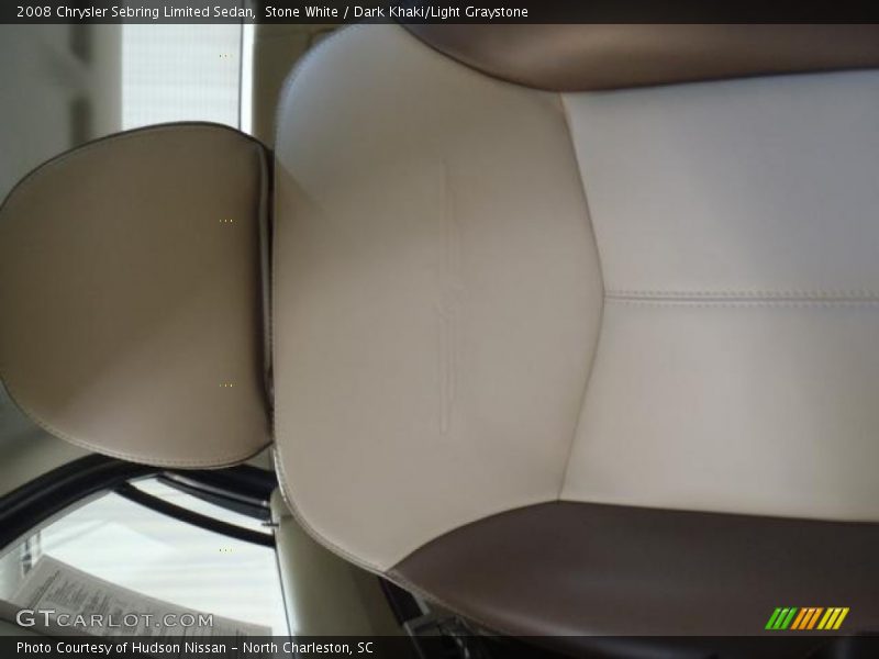 Stone White / Dark Khaki/Light Graystone 2008 Chrysler Sebring Limited Sedan