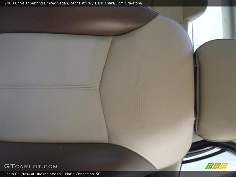 Stone White / Dark Khaki/Light Graystone 2008 Chrysler Sebring Limited Sedan
