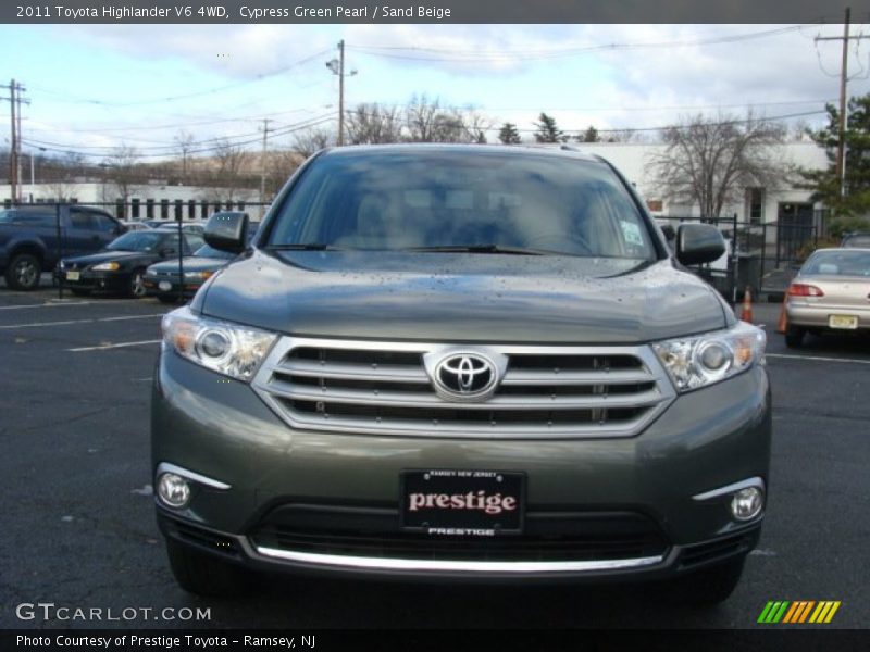 Cypress Green Pearl / Sand Beige 2011 Toyota Highlander V6 4WD