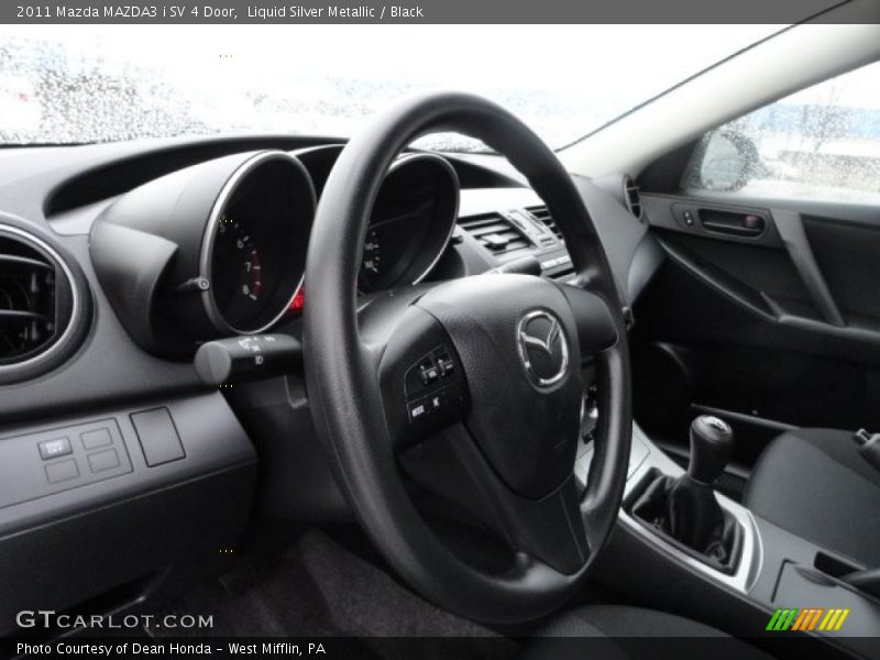 Liquid Silver Metallic / Black 2011 Mazda MAZDA3 i SV 4 Door
