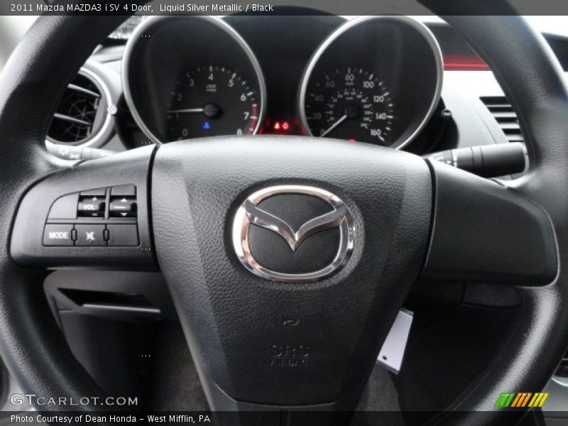 Liquid Silver Metallic / Black 2011 Mazda MAZDA3 i SV 4 Door
