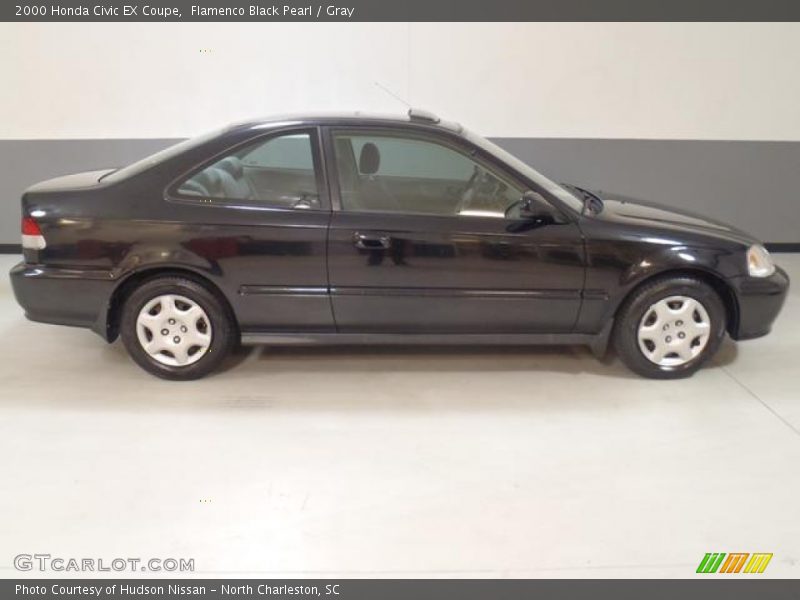 Flamenco Black Pearl / Gray 2000 Honda Civic EX Coupe