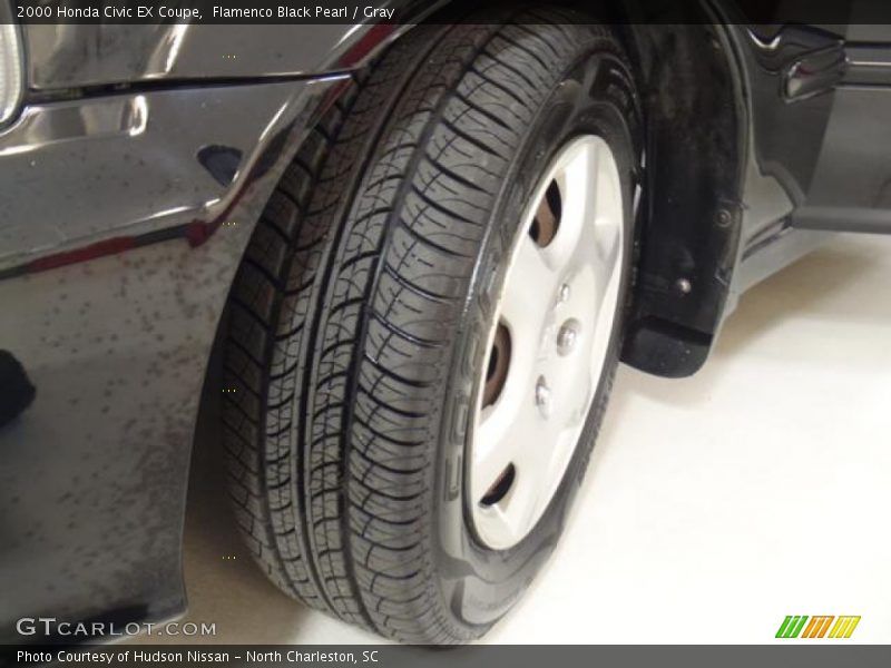 Flamenco Black Pearl / Gray 2000 Honda Civic EX Coupe