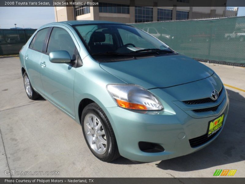 Jade Sea Metallic / Bisque 2008 Toyota Yaris Sedan