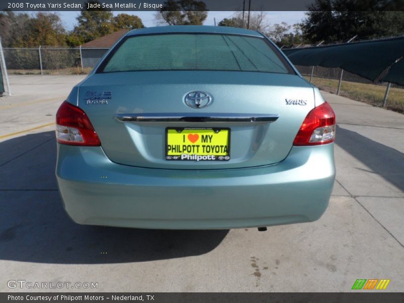 Jade Sea Metallic / Bisque 2008 Toyota Yaris Sedan