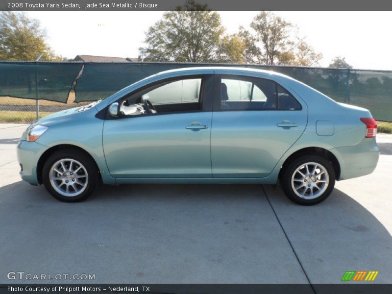 Jade Sea Metallic / Bisque 2008 Toyota Yaris Sedan