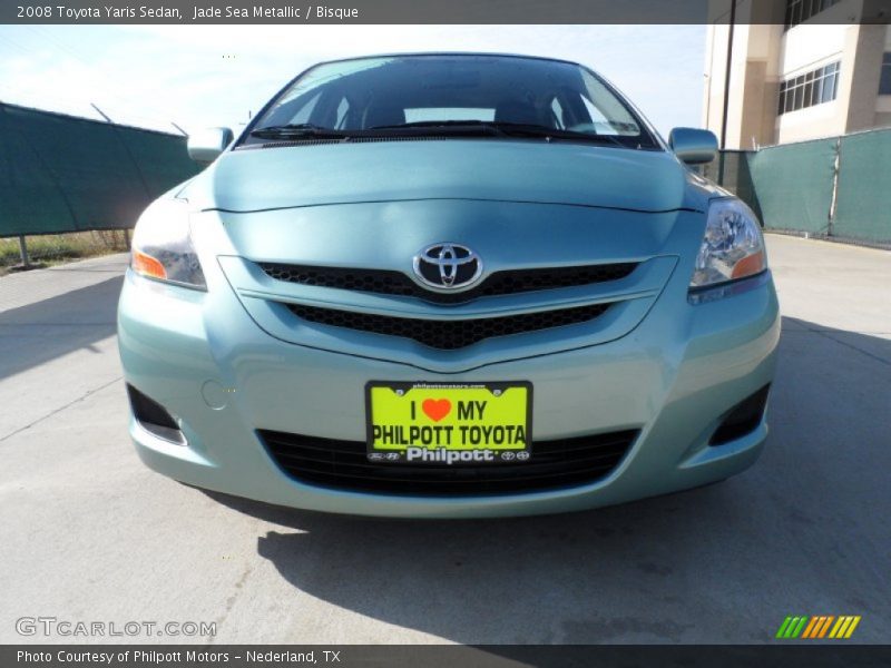 Jade Sea Metallic / Bisque 2008 Toyota Yaris Sedan