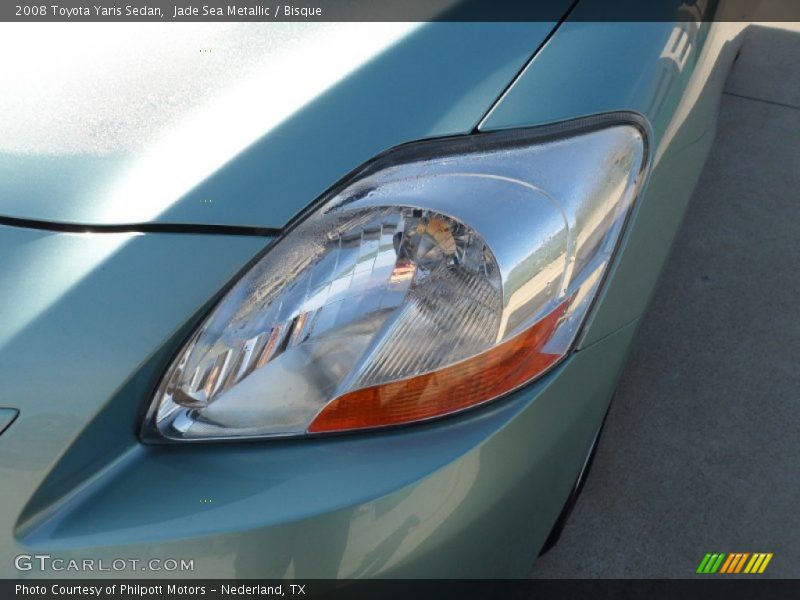 Jade Sea Metallic / Bisque 2008 Toyota Yaris Sedan