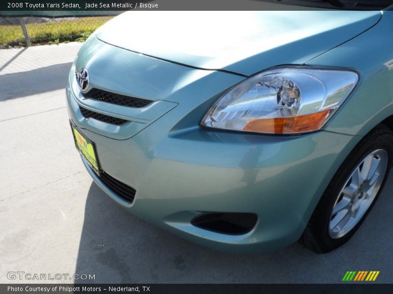 Jade Sea Metallic / Bisque 2008 Toyota Yaris Sedan