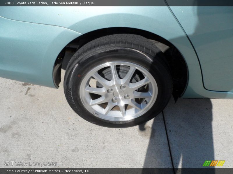 Jade Sea Metallic / Bisque 2008 Toyota Yaris Sedan