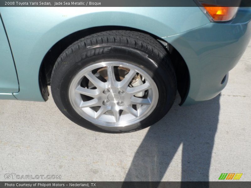 Jade Sea Metallic / Bisque 2008 Toyota Yaris Sedan