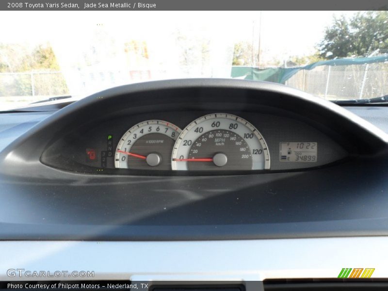 Jade Sea Metallic / Bisque 2008 Toyota Yaris Sedan