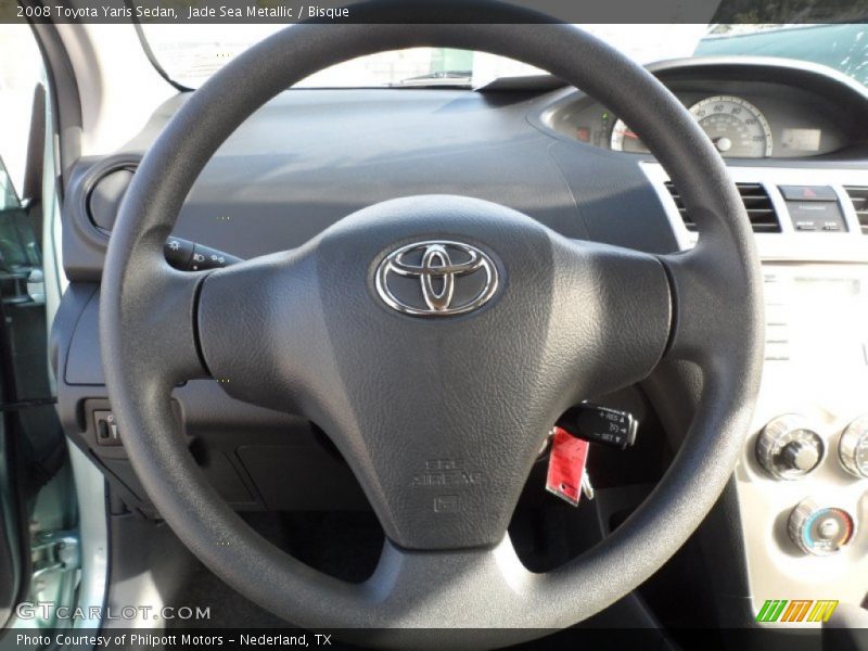 Jade Sea Metallic / Bisque 2008 Toyota Yaris Sedan