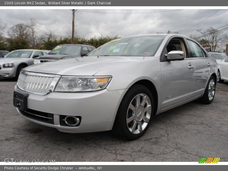 Brilliant Silver Metallic / Dark Charcoal 2009 Lincoln MKZ Sedan