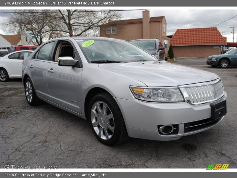 Brilliant Silver Metallic / Dark Charcoal 2009 Lincoln MKZ Sedan